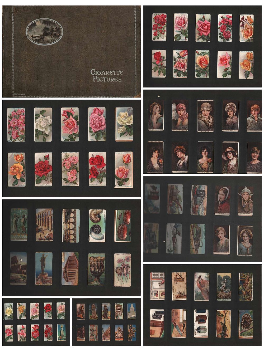 Lot 250: Cigarette Cards folder completely full, 100's of vintage...