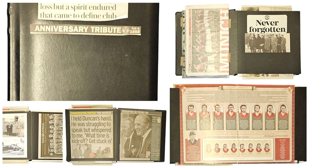 Lot 257: Busby Babes Anniversary tribute Feb 6 1958. Book...