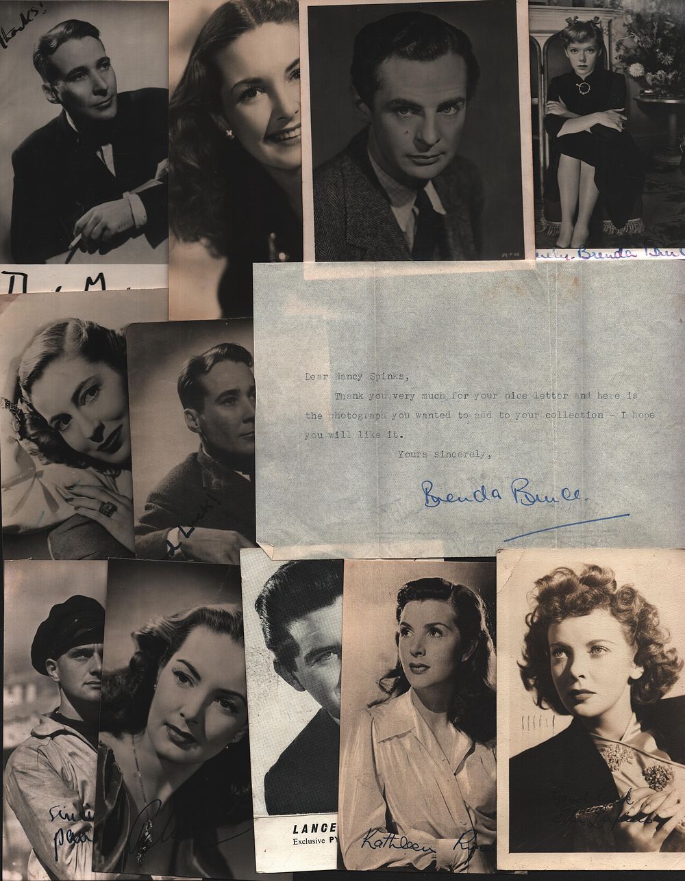Lot 260: Collection 10 plus black & white photos, TLS...