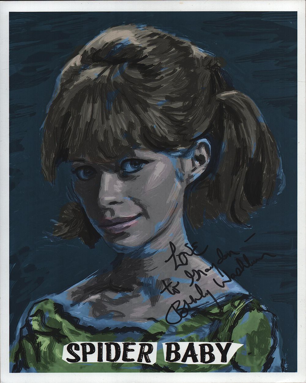 Lot 267: Beverly Washburn signed 10x8 inch colour photo. Spider...