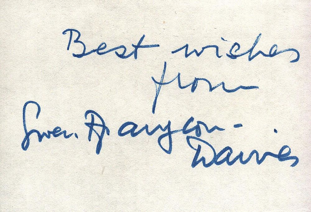 Lot 279: Gwen Ffrangcon-Davies signed 4.5x3 inch autograph book page.