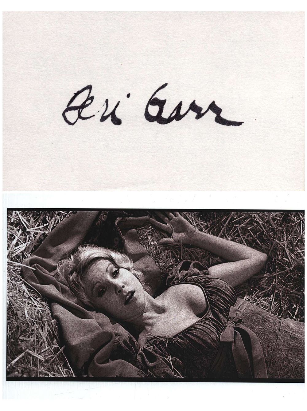 Lot 303: Teri Garr signed 5x3 inch white card includes...