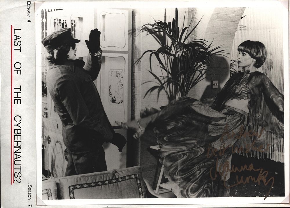 Lot 364: Joanna Lumley signed 10x8inch black and white photo...