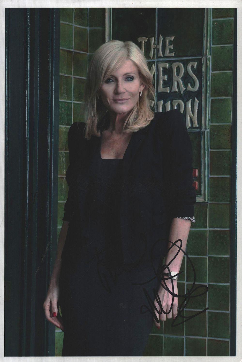 Lot 383: Michelle Collins signed 12x8inch colour photo.