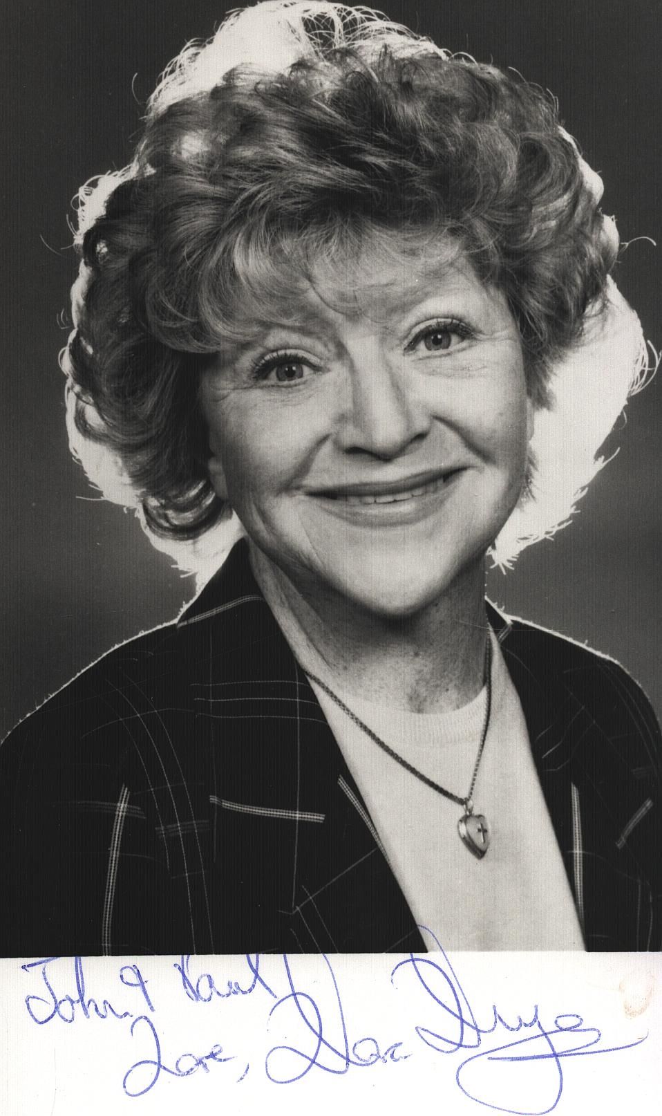 Lot 420: Dora Bryan signed 6x4inch black and white photo....