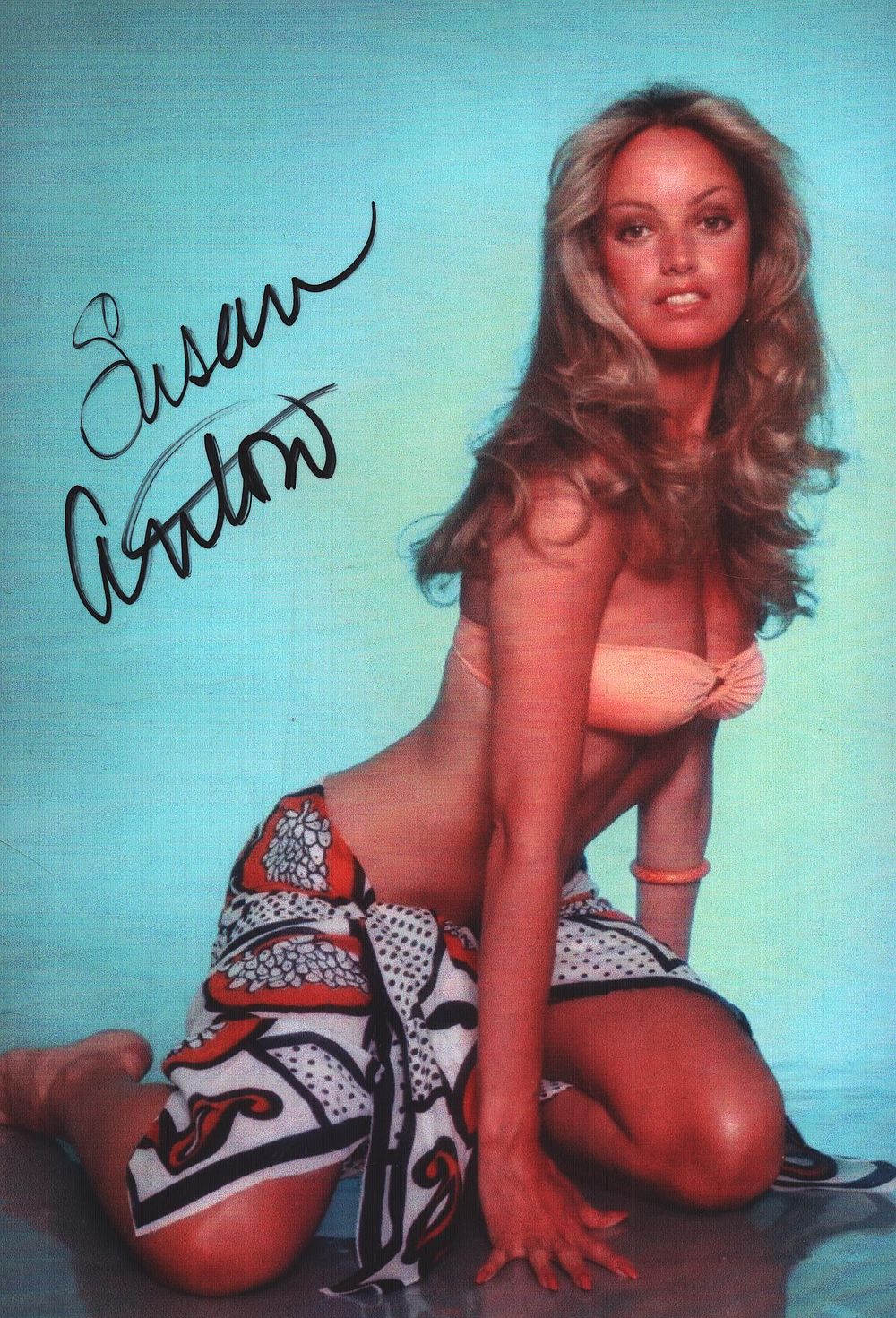 Lot 438: Susan Anton signed 7x5inch colour photo.