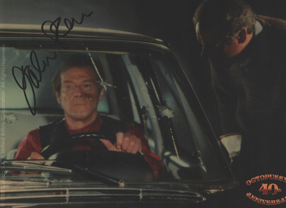 Lot 446: John Glen - film director signed 8x6inch colour...