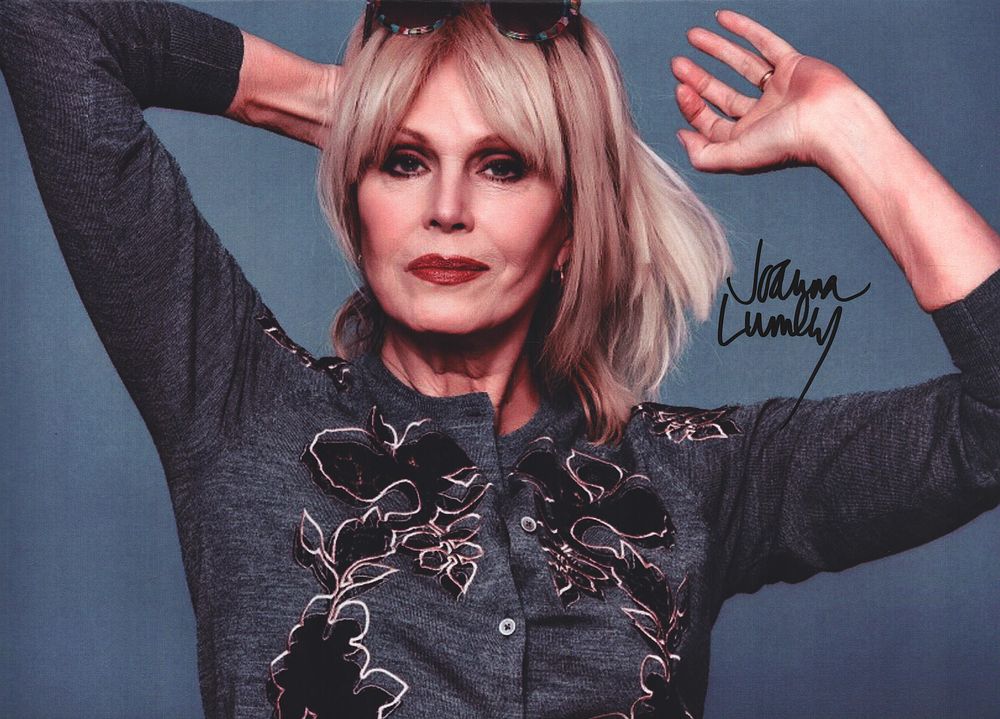 Lot 449: Joanna Lumley signed 12x8inch colour photo.