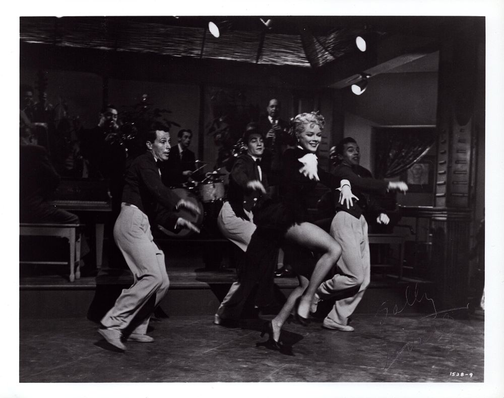Lot 472: Sally Forrest signed 10x8inch black and white photo.