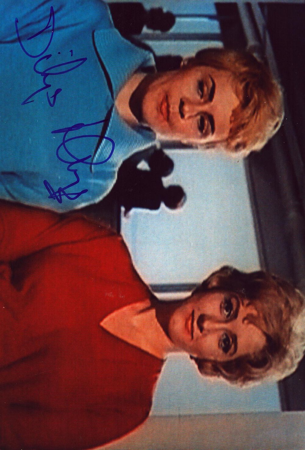 Lot 486: Dilys Laye signed 6x4inch colour photo.