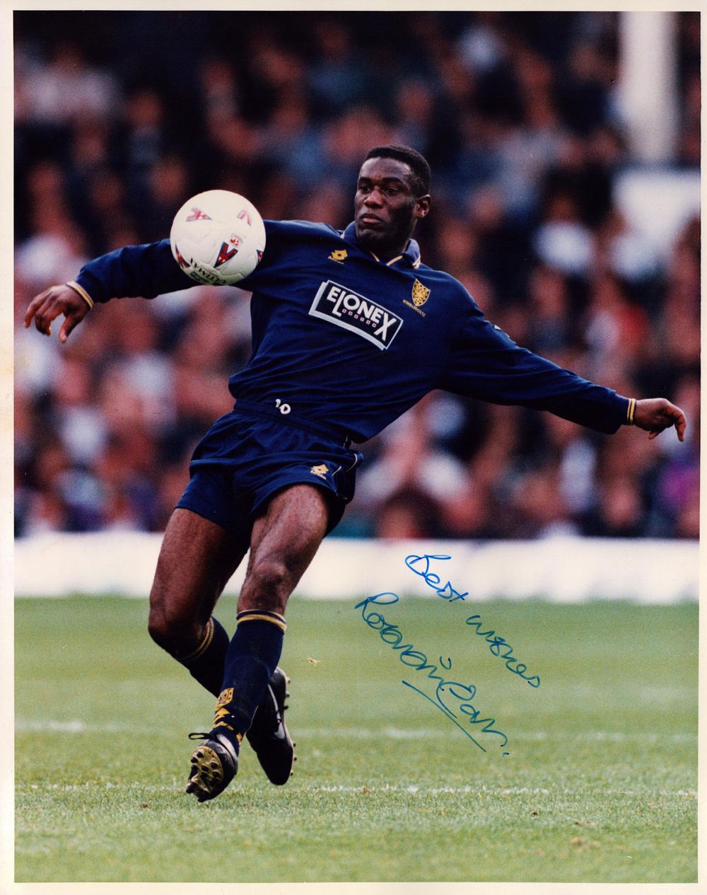 Lot 490: Football Robbie Earle signed 10x8inch colour photo pictured...