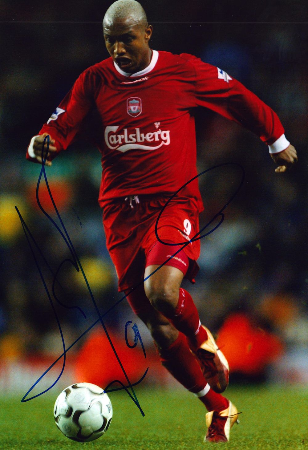 Lot 499: Football El Hadji Diouf signed 12x8inch colour photo...
