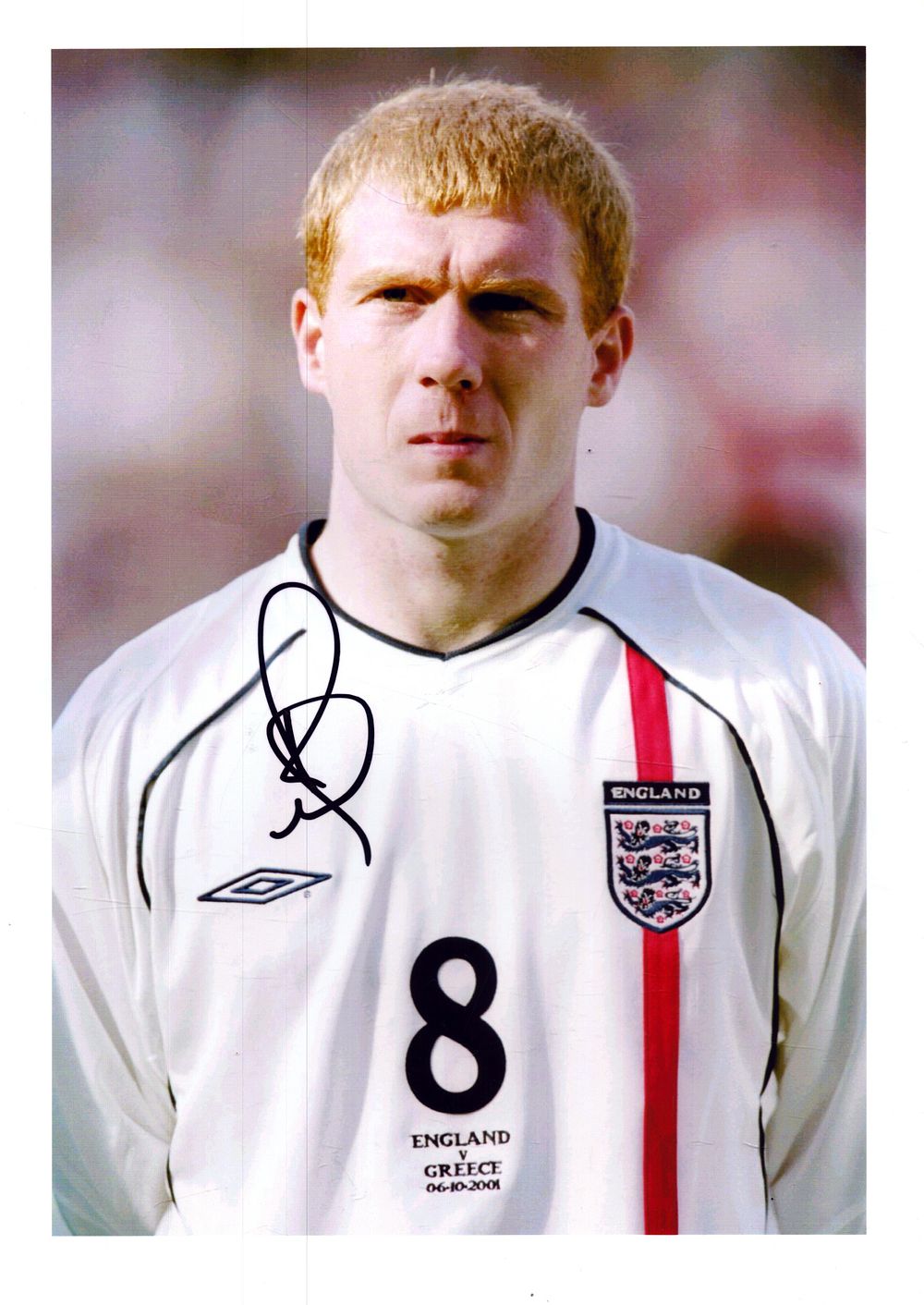 Lot 155: Paul Scholes signed 10x8inch colour photo pictured while...