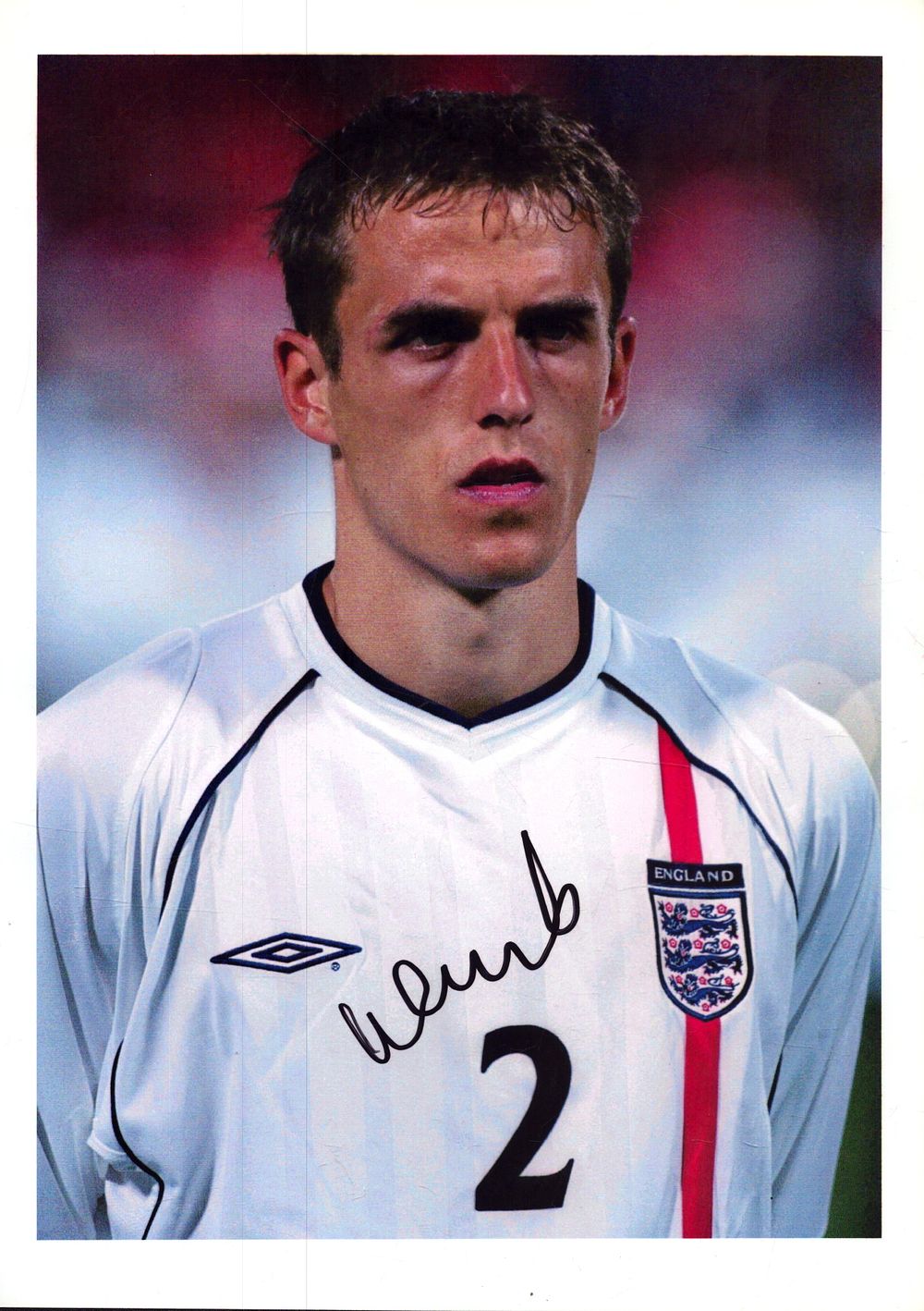 Lot 159: Phil Neville aigned 10x8inch coloir photo pictured on...