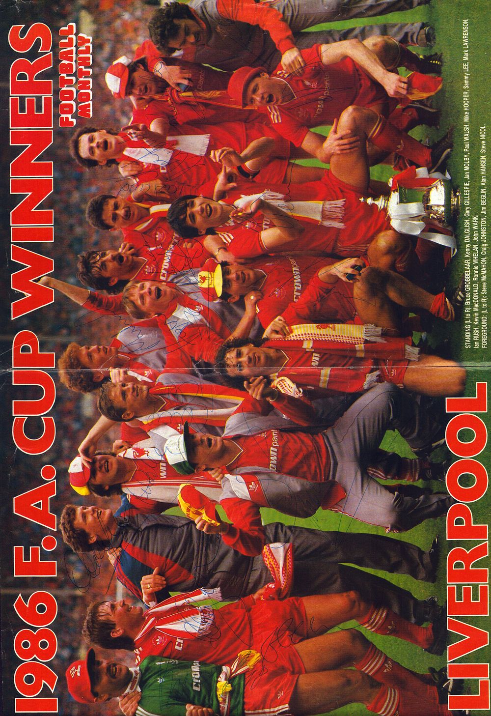 Lot 168: Liverpool 1986 FA Cup winners multi signed Football...