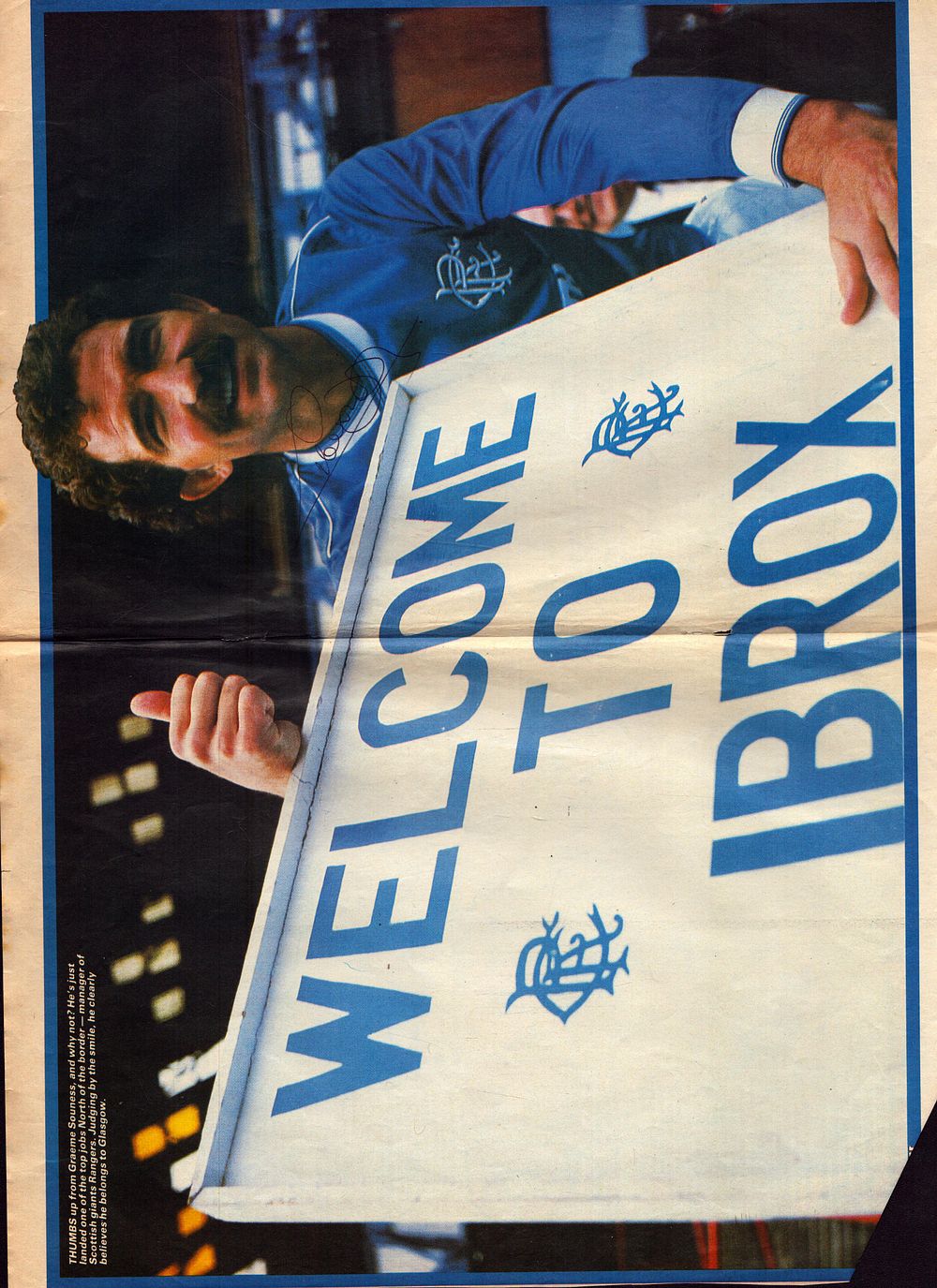Lot 169: Graeme Souness signed Glasgow Rangers centre fold magazine...