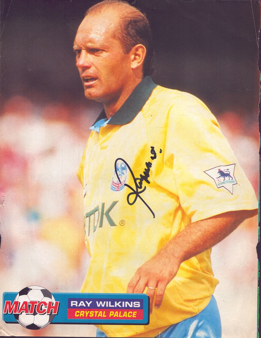 Lot 170: Ray Wilkins signed 12x8inch Match magazine colour photo.