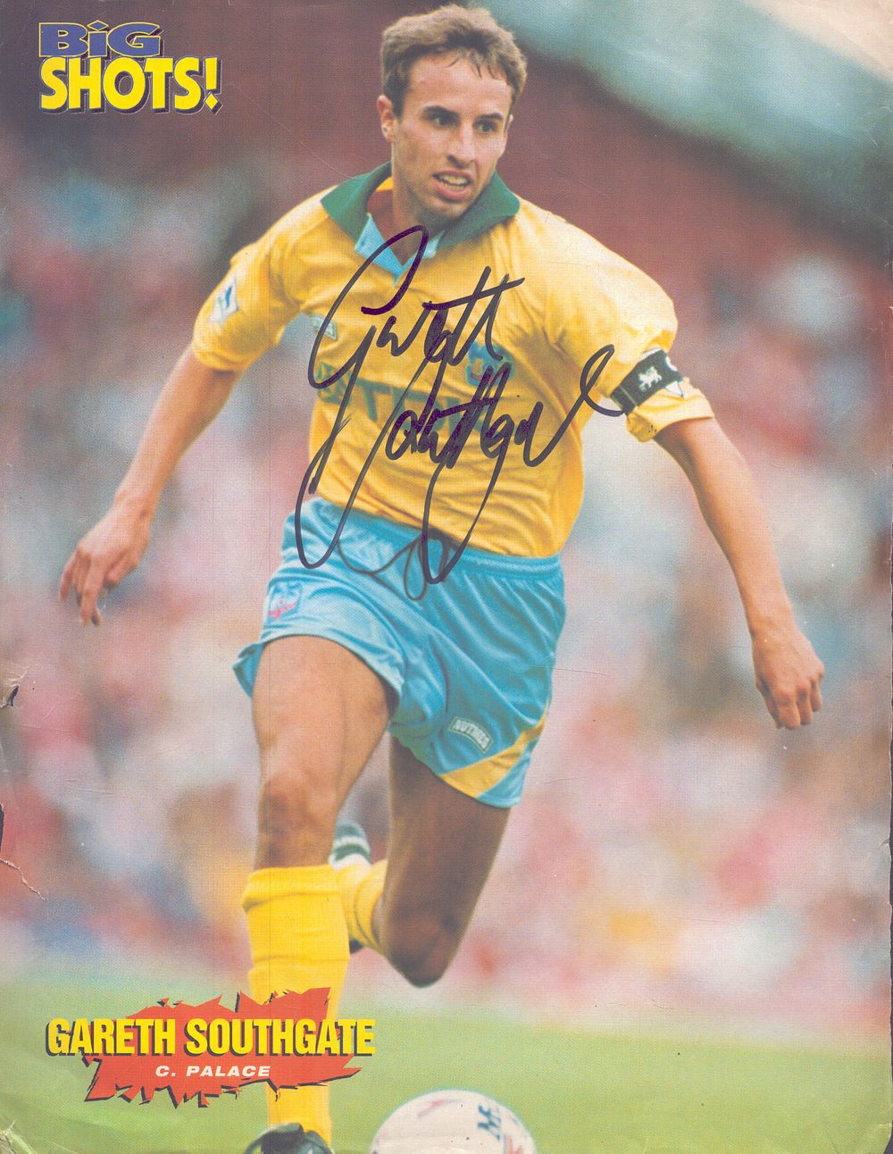 Lot 171: Gareth Southgate signed 12x8inch Big Shots colour magazine...