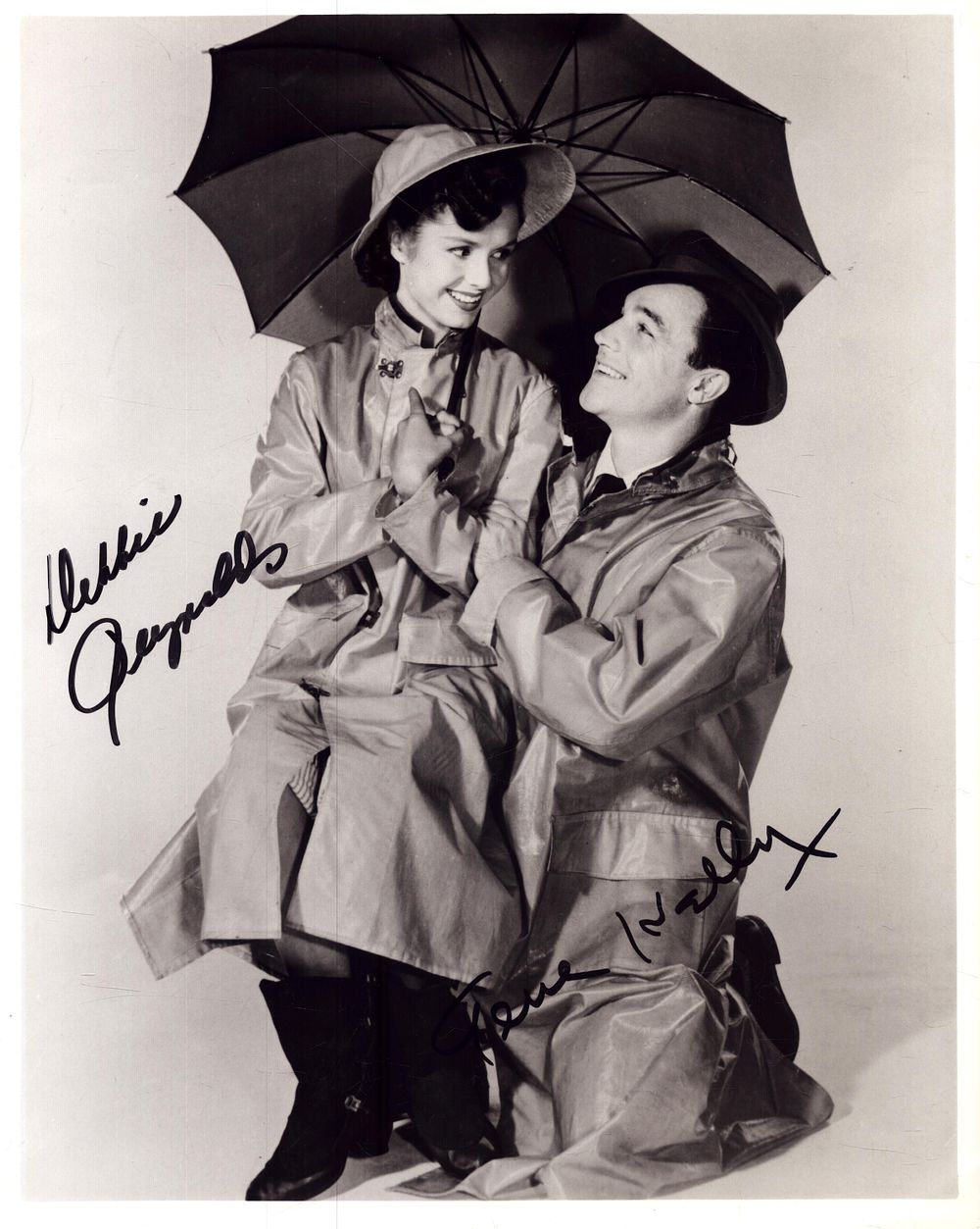 Lot 173: Debbie Reynolds signed 10x8inch black and white photo.