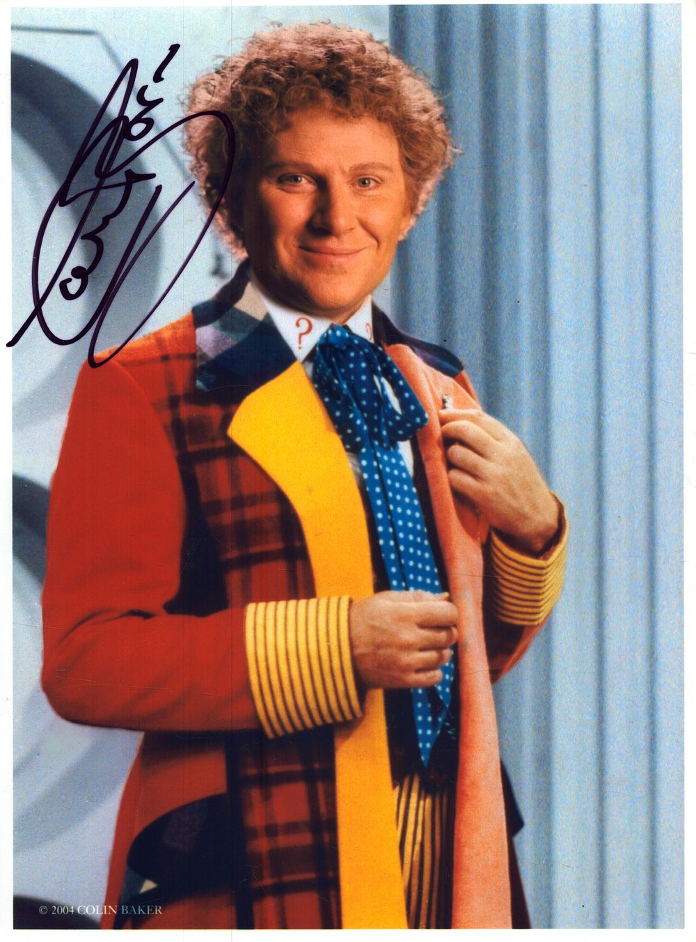 Lot 183: Colin Baker signed Dr Who 12x8inch colour photo.