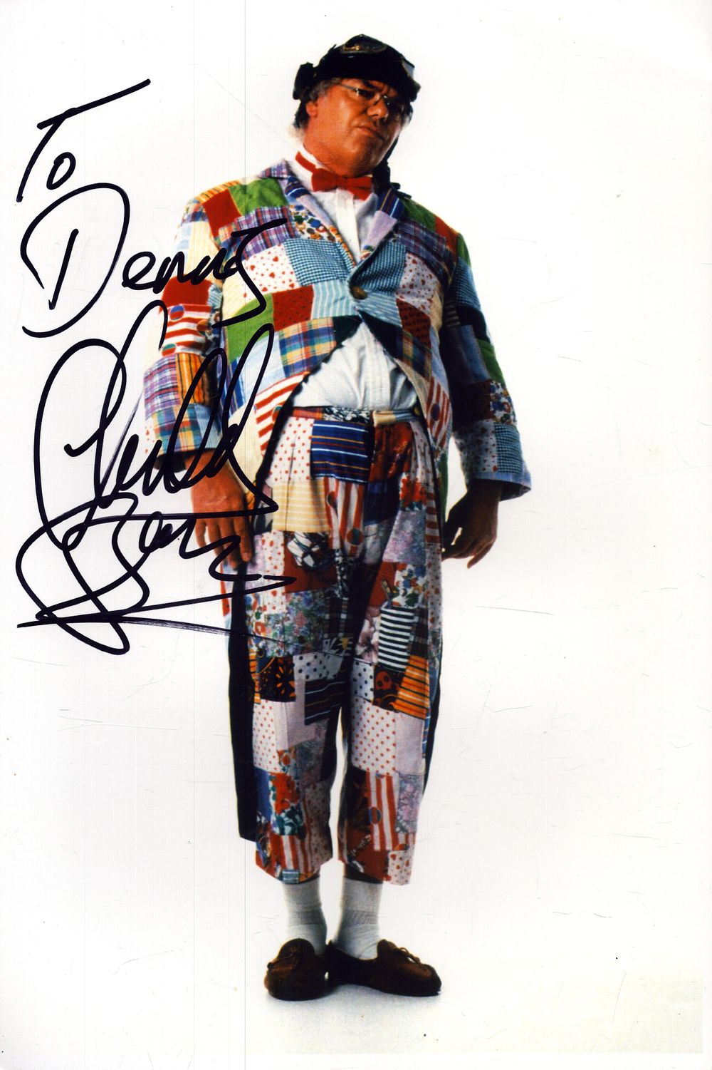 Lot 187: Roy Chubby Brown signed 12x8inch colour photo. Dedicated.