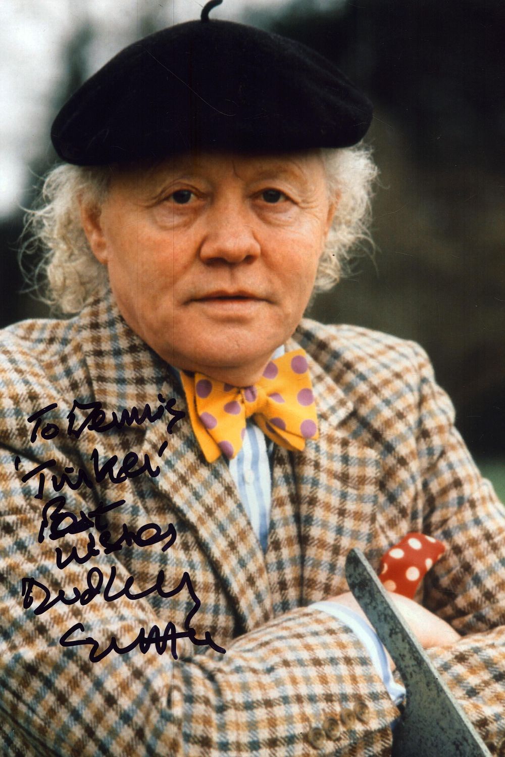 Lot 188: Dudley Sutton signed 12x8inch colour photo. Dedicated.