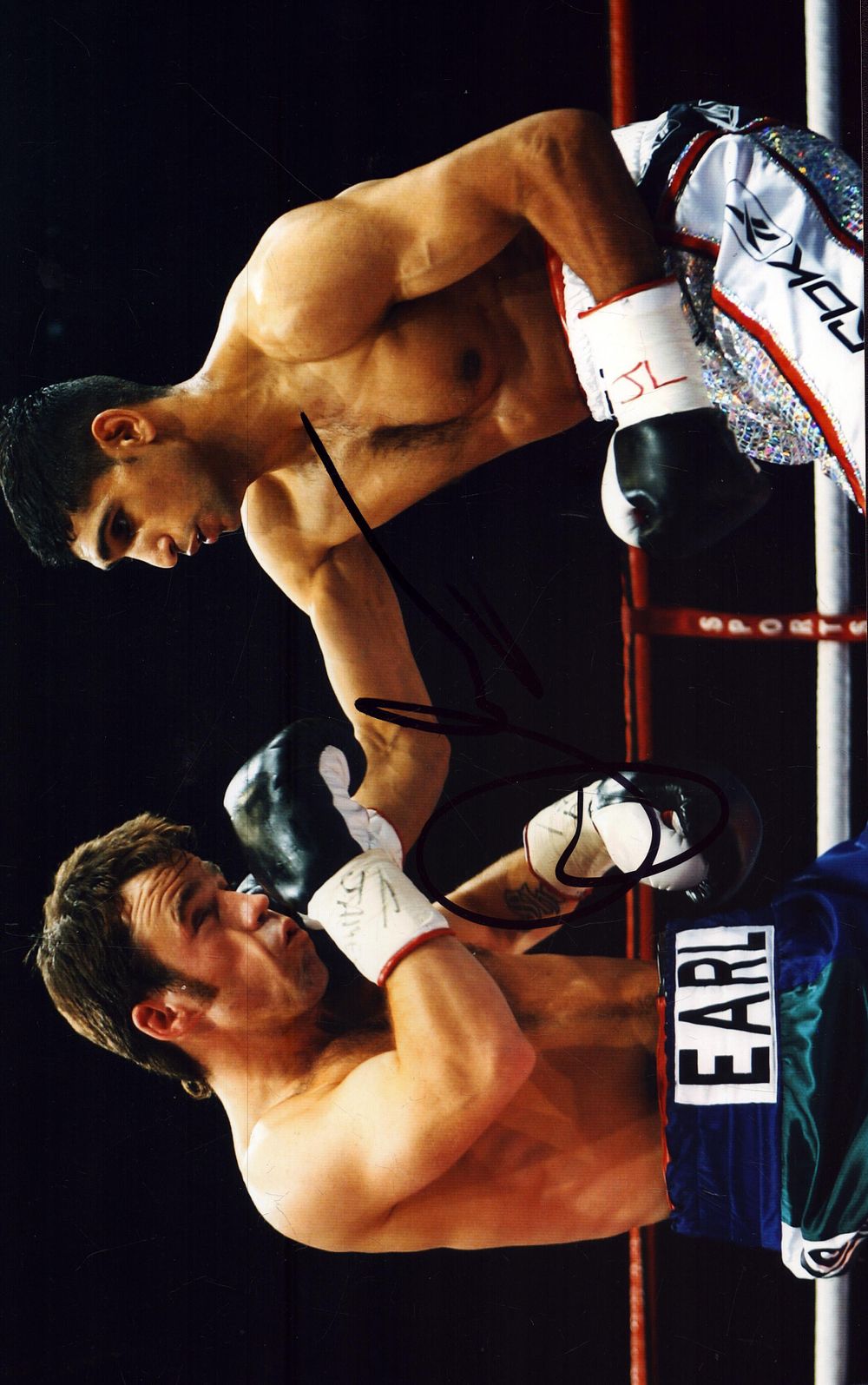 Lot 202: Amir Khan signed 12x8inch colour photo.