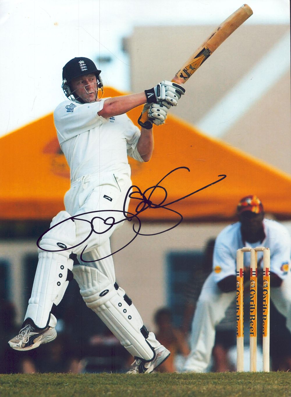 Lot 204: Paul Collingwood signed 12x8inch colour photo pictured playing...