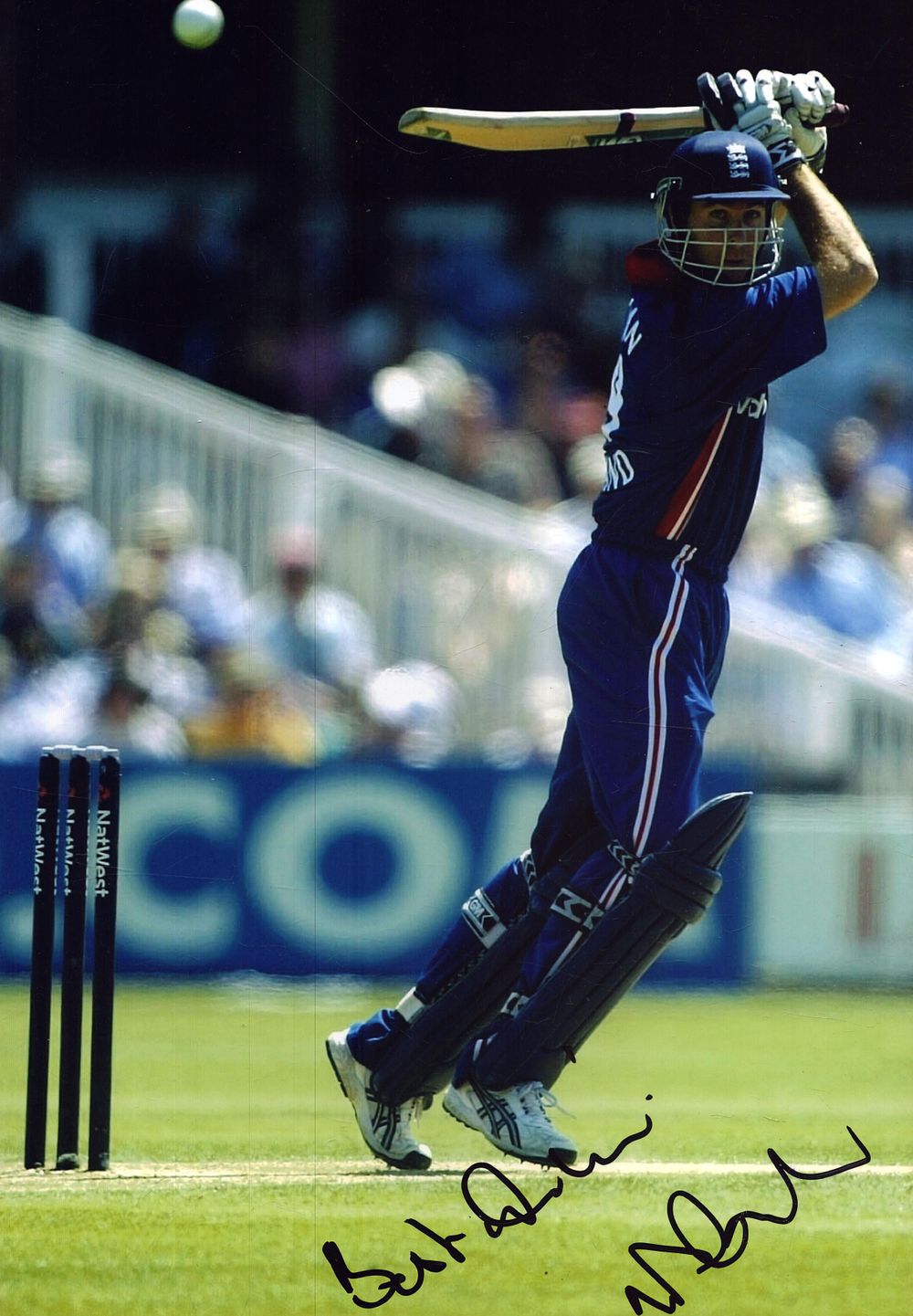 Lot 205: Michael Vaughan signed 12x8inch colour photo pictured in...