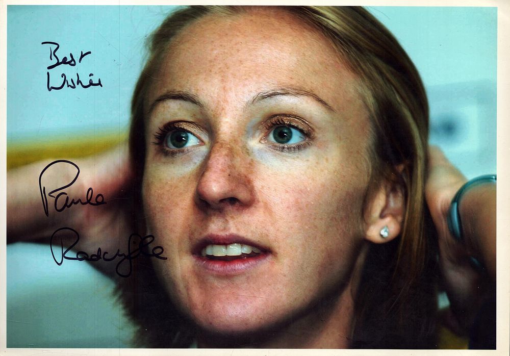 Lot 208: Paula Radcliffe signed 12x8inch colour photo.