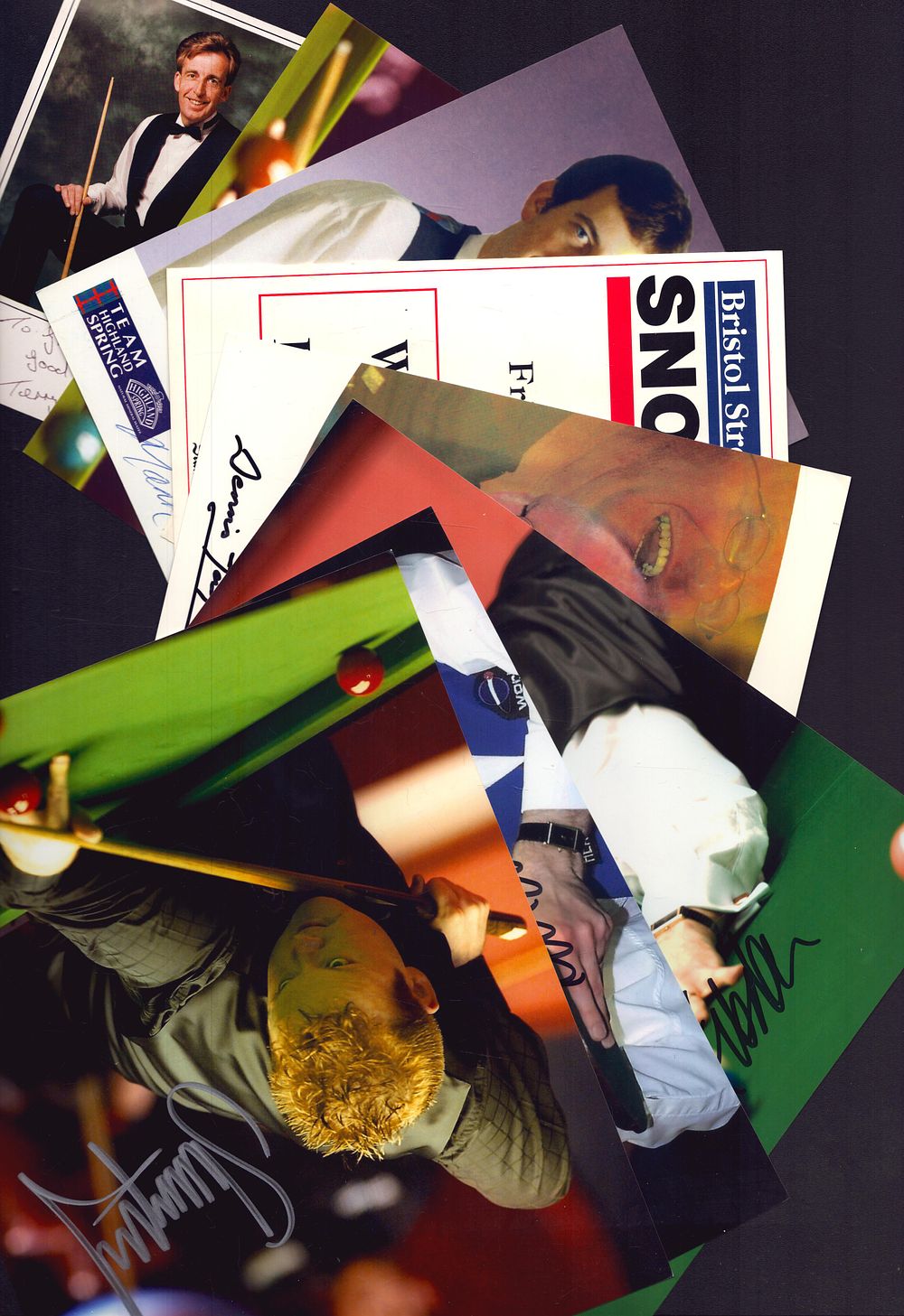 Lot 265: Snooker collection incldes signed photos great names such...