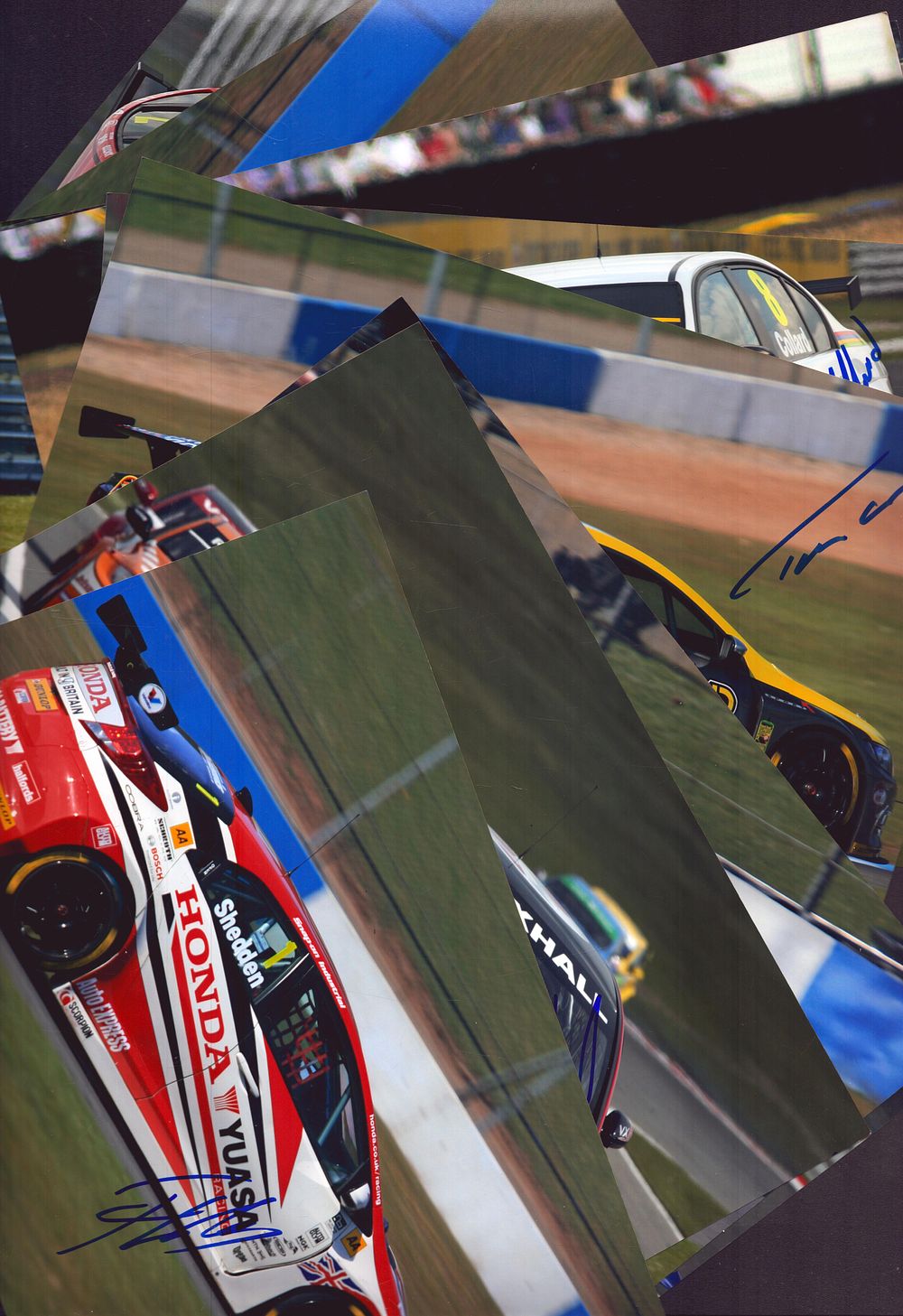 Lot 266: Motor Racing Drivers collection 12, signed 12x8inch colour...