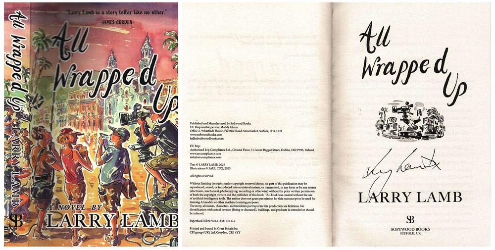 Lot 322: Larry Lamb signed softback book titled All Wrapped...