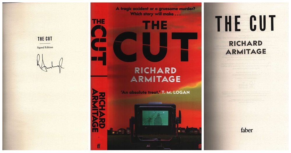 Lot 323: Richard Armitage signed hardback book titiled The Cut...