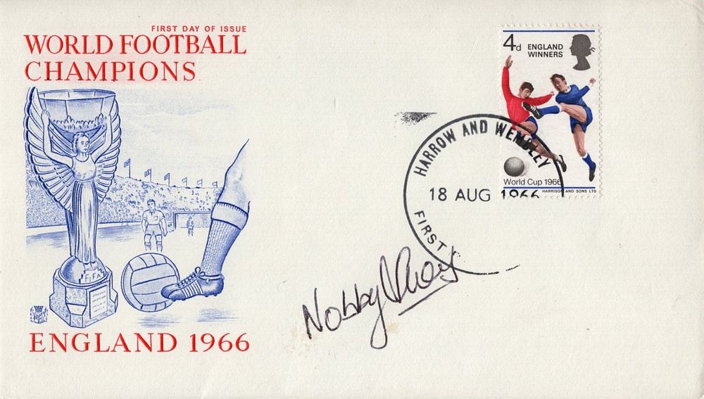 Lot 335: 1966 World Cup winner Nobby Stiles signed original...