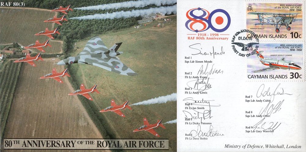 Lot 341: RAF Red Arrows FDC signed by the entire...