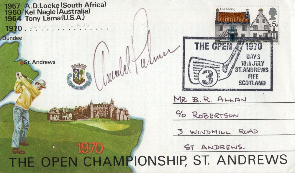 Lot 360: Golf legend Arnold Palmer signed 1970 St Andrews...