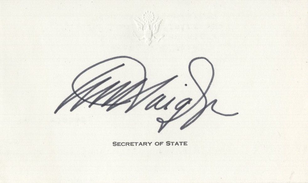 Lot 394: Douglas Haig USA Secretary of State signed 5x3...
