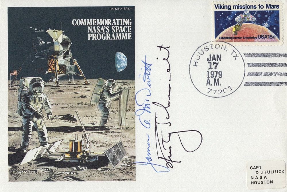 Lot 402: Apollo 9 NASA Astronauts James McDivitt and Rusty...