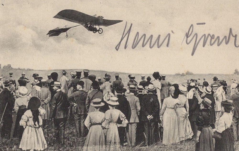 Lot 404: Hans Grade, German aviation pioneer signed postcard. Hans...