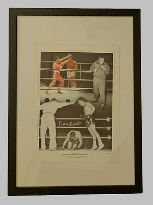 Lot 500: Brian London signed 25x18 inch overall framed and...