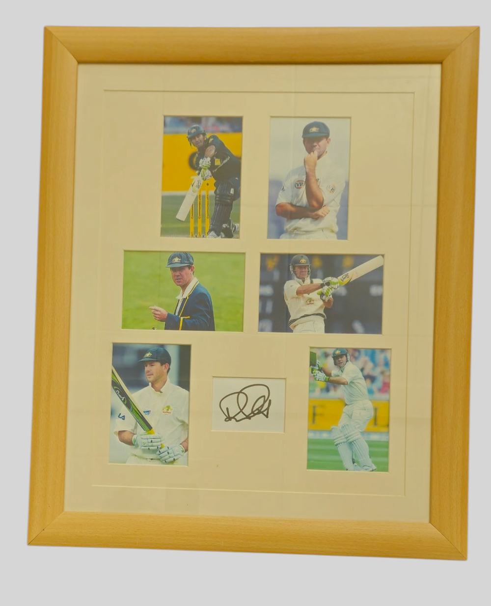 Lot 512: Cricket Ricky Ponting 23x19inch approx mounted signature display...