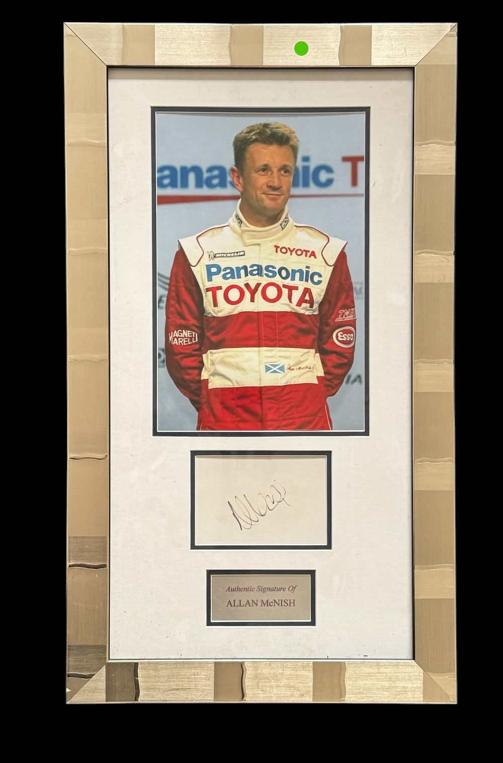 Lot 516: Allan McNish 24x14 inch overall signature display includes...