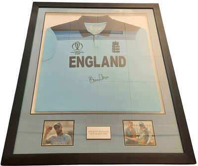 Lot 524: Brendon McCullum signed replica England v Wales 2019...