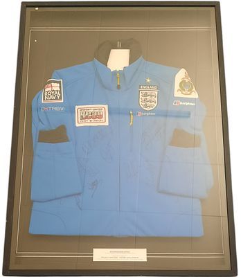 Lot 530: Multi signed Royal Navy England Jacket. Sir David...