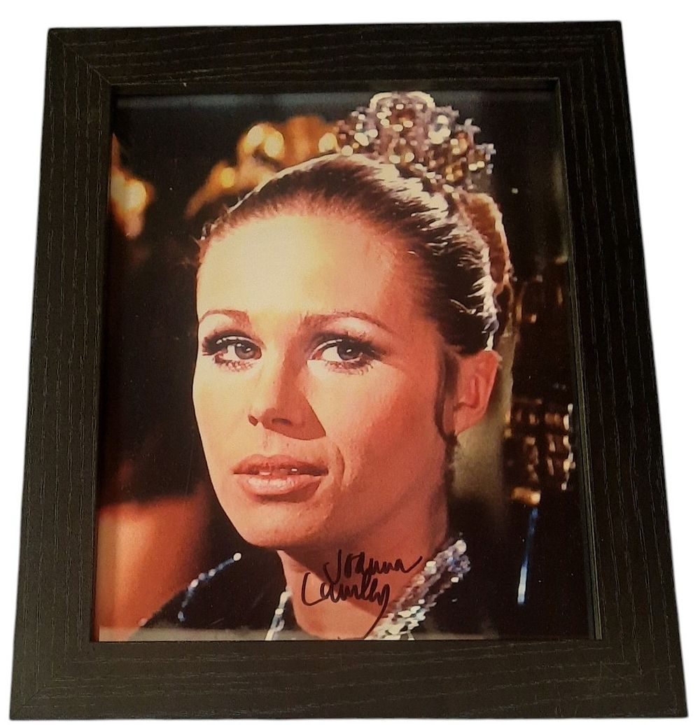 Lot 553: Joanna Lumley signed 12x10inch overall framed colour photo...