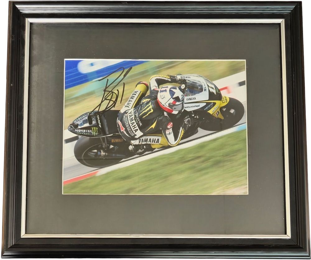 Lot 570: Ben Spies signed 18x15 inch framed and mounted...