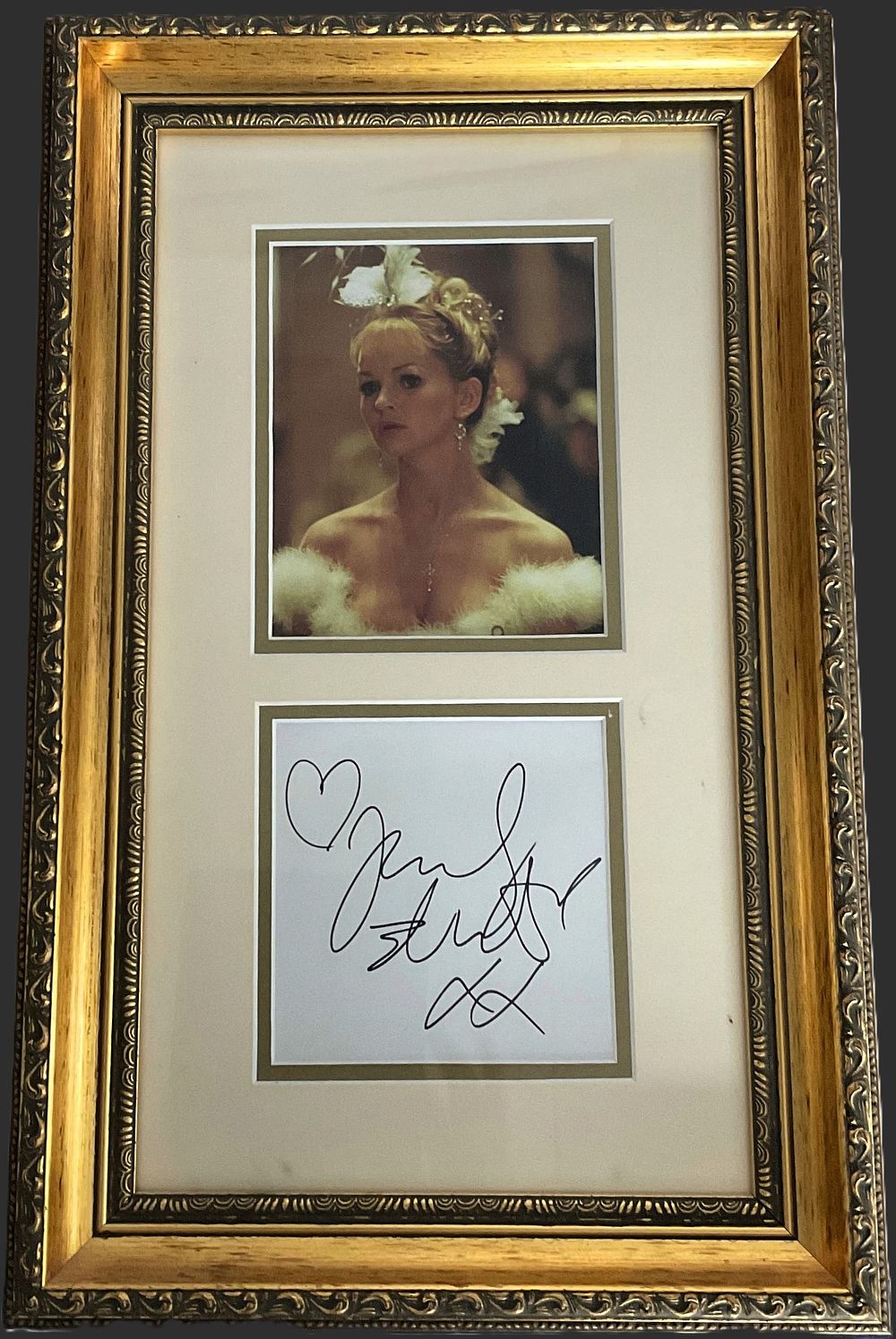 Lot 581: Jennifer Ellison signed mounted and framed colour photo...