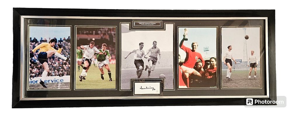 Lot 590: Sir Tom Finney montage signature piece including signed...