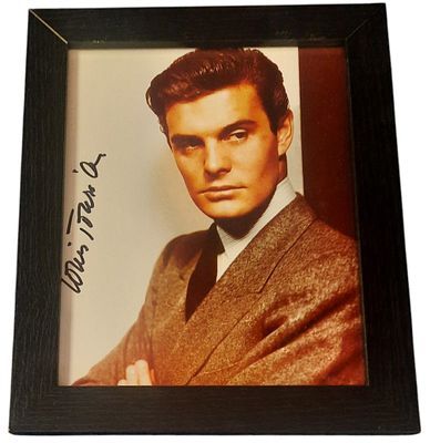 Lot 600: Louis Jourdan signed 12x10inch overall framed colour photo....